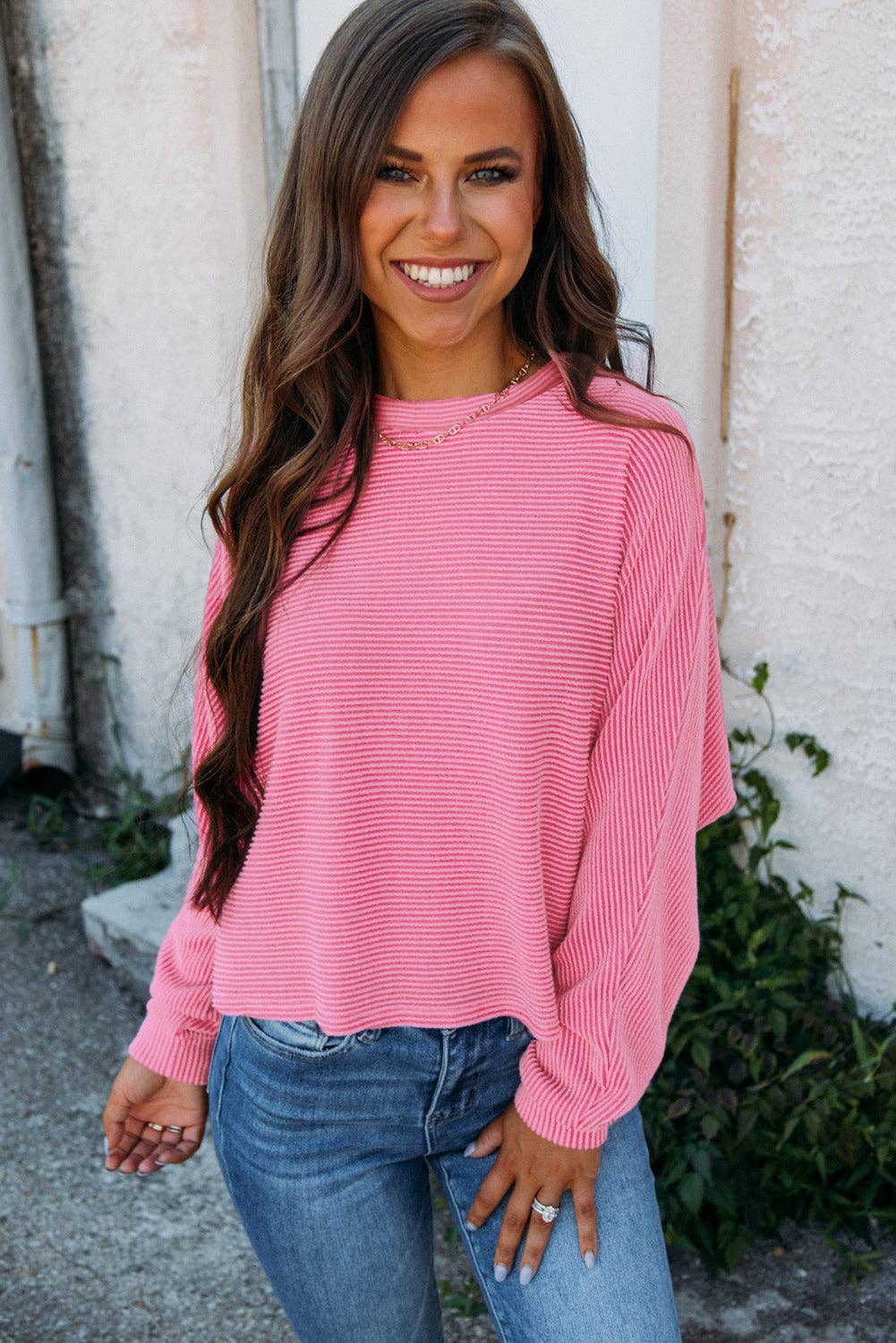 Brielle Pink Long Sleeve Top